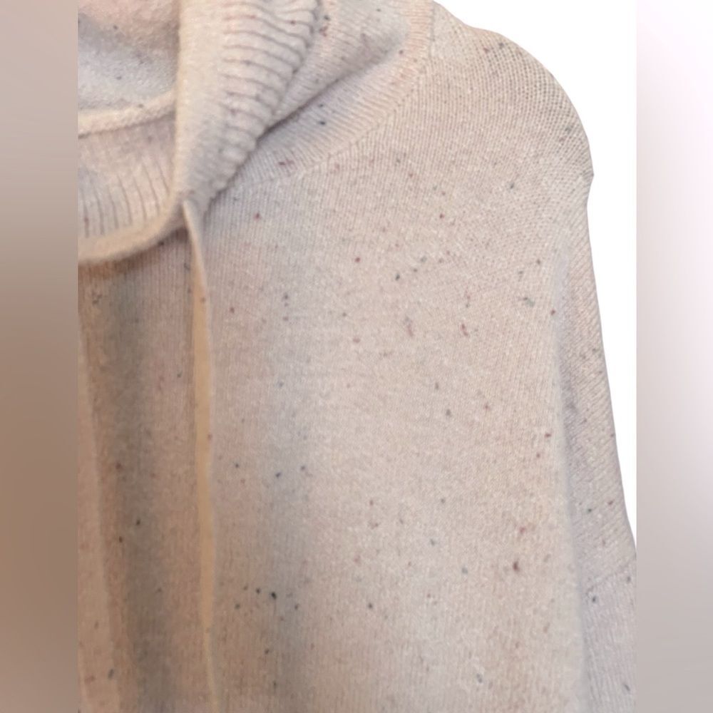 J.Jill Women's Pink Speckled Cowl Neck Sweater Tunic - Picture 4 of 6